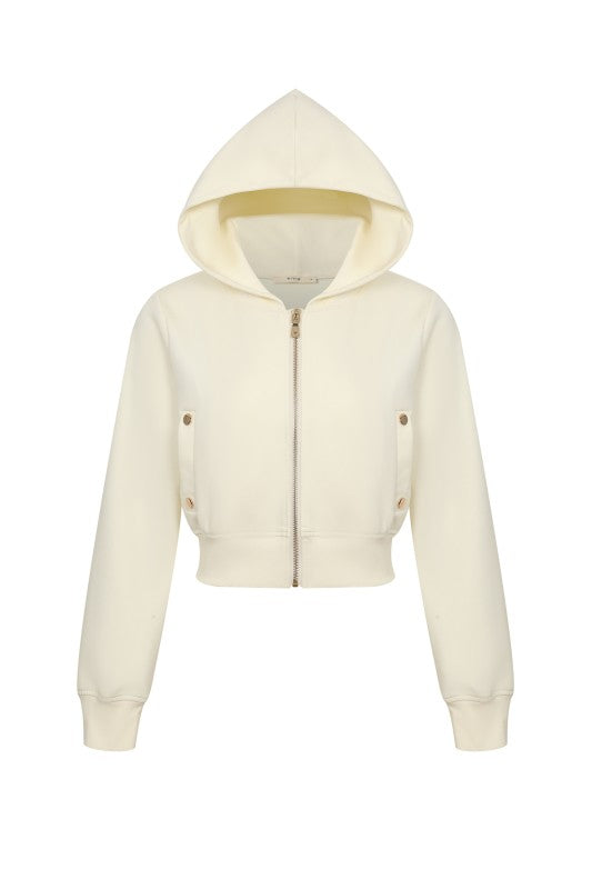 Jacket & Pant Set With Gold Buttons Ivory