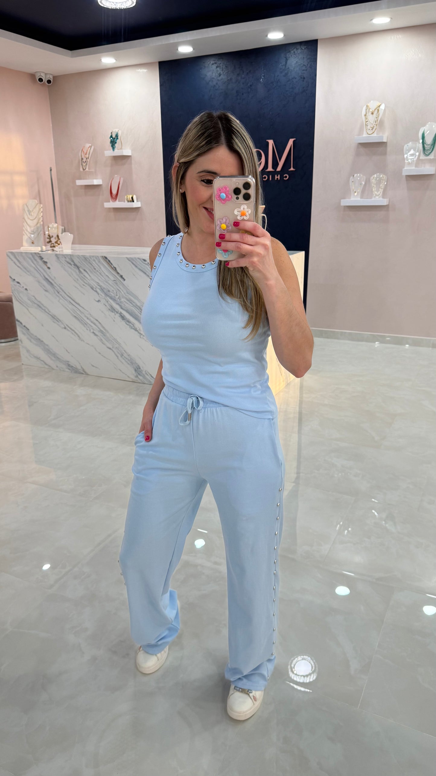 Loungewear Studded Set Blue