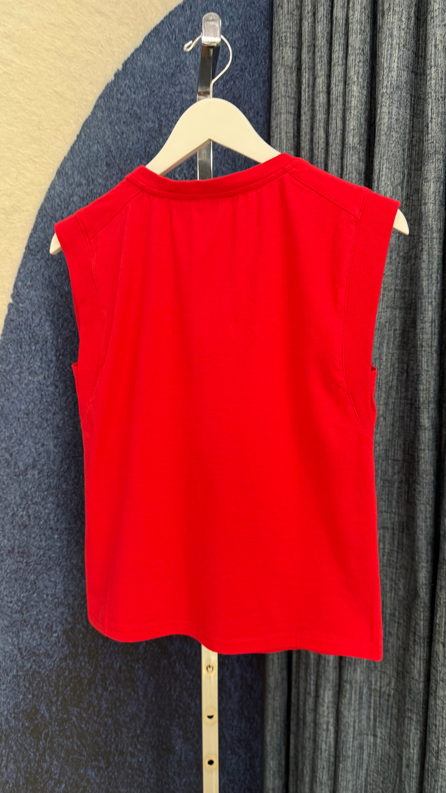 Flower Graphic Embroidered Top Red