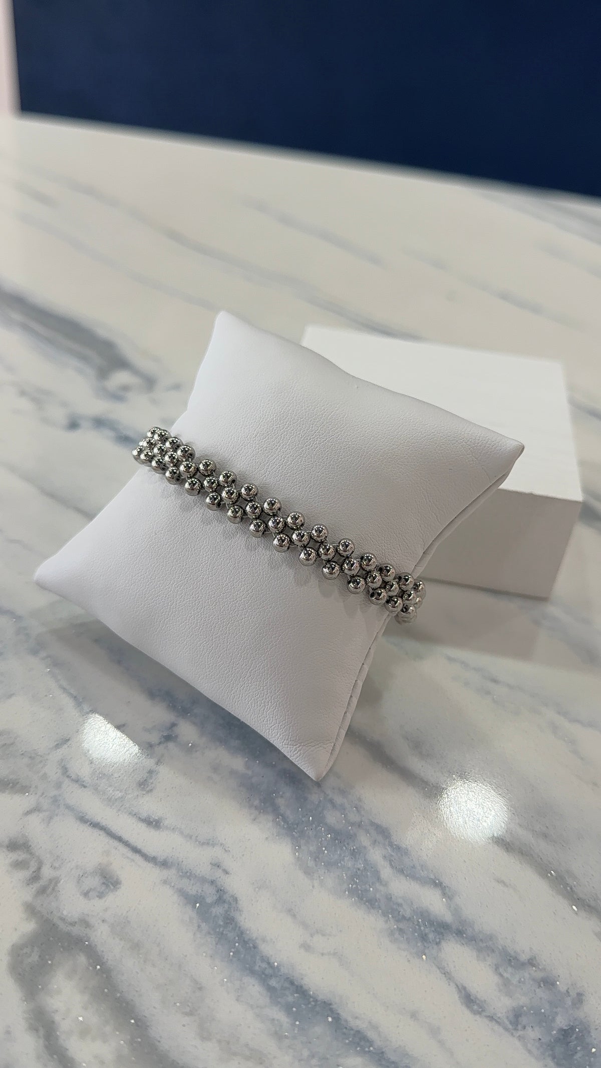 Beaded Bracelet Silver