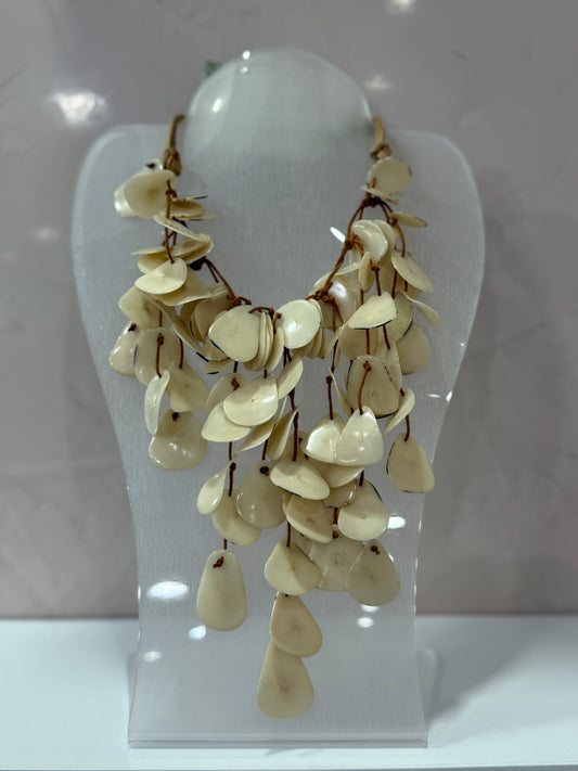 Layered Handmade Necklace Natural