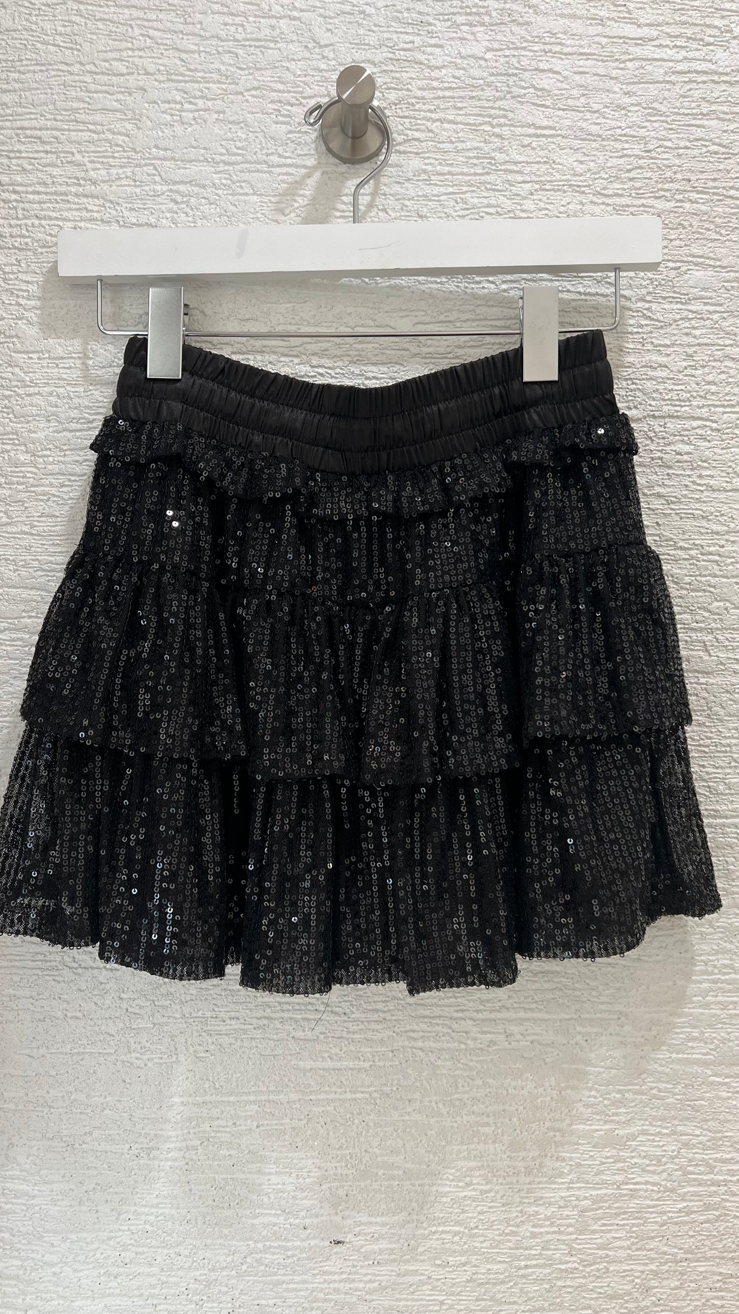 Sequin Skort Black