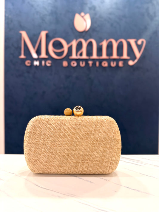 Raffia Clutch