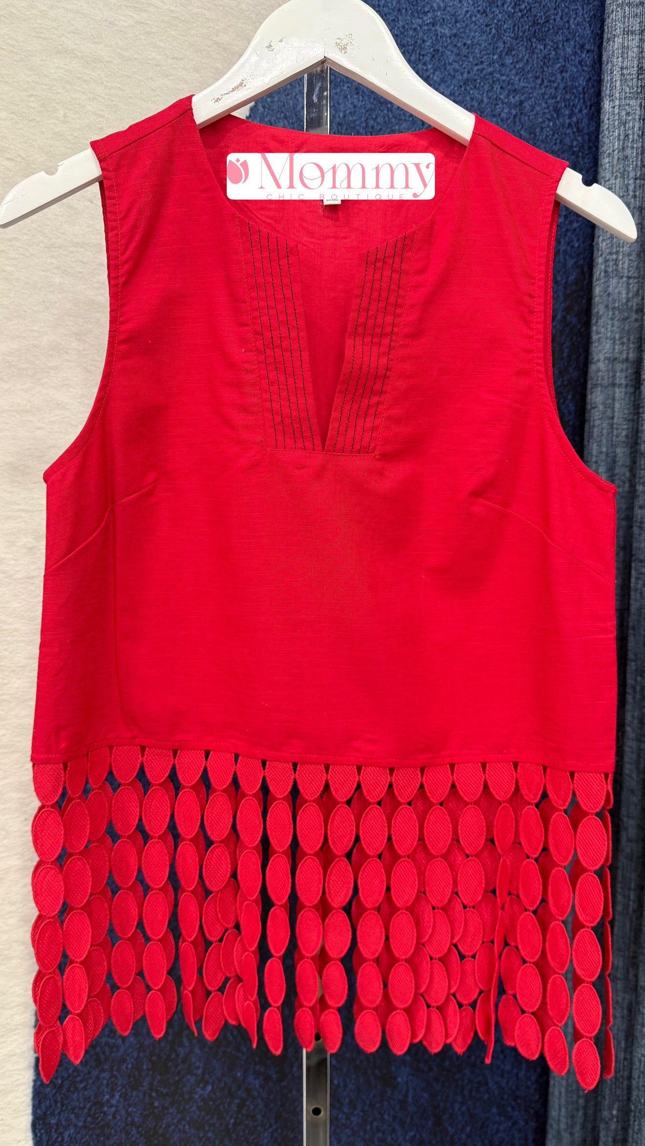 Fringe Top Red