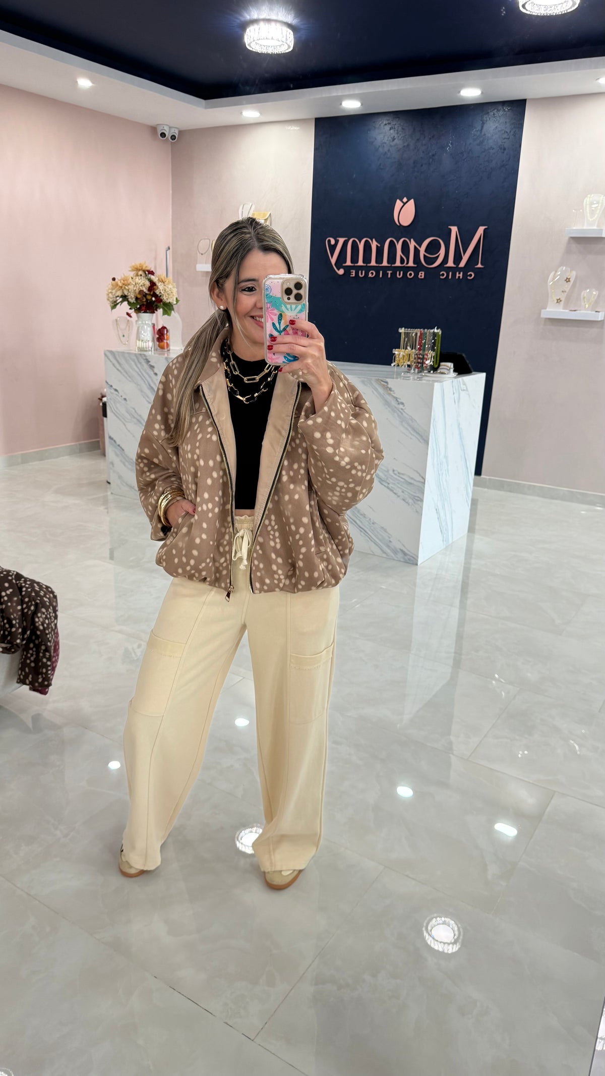 Italy Bambi Sued Jacket One Size