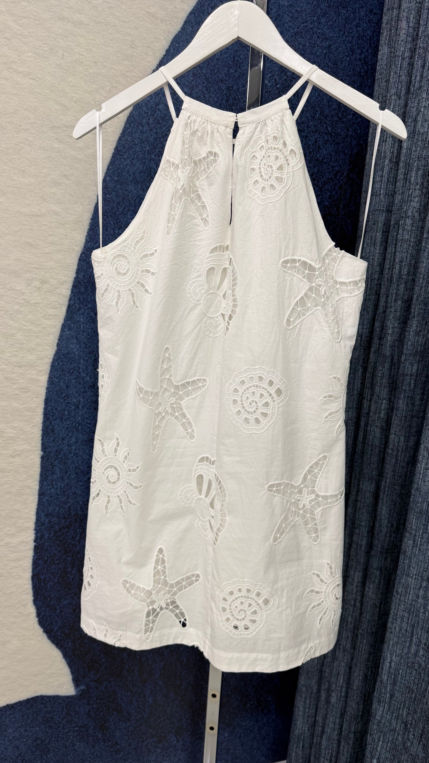 Embroidery Halter Sea shells Dress