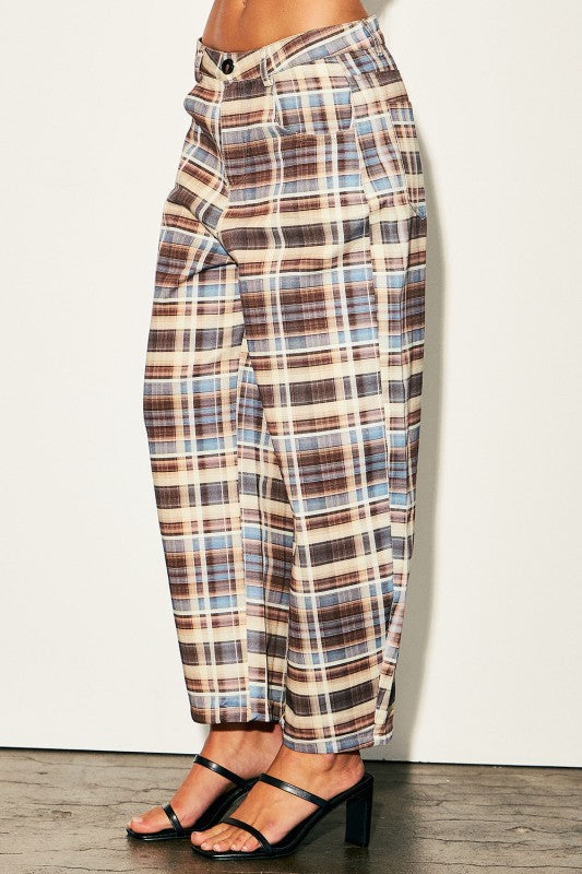 Plaid Halter Top & Pant Set