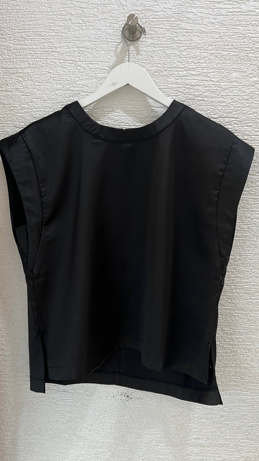 Round Neck Satin Top