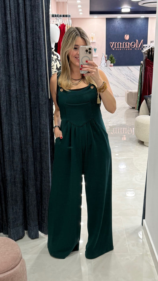 Textured Overall Hunter Green