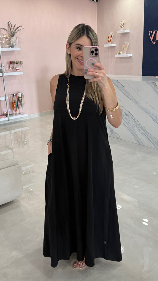 Sleeveless Maxi Dress Black