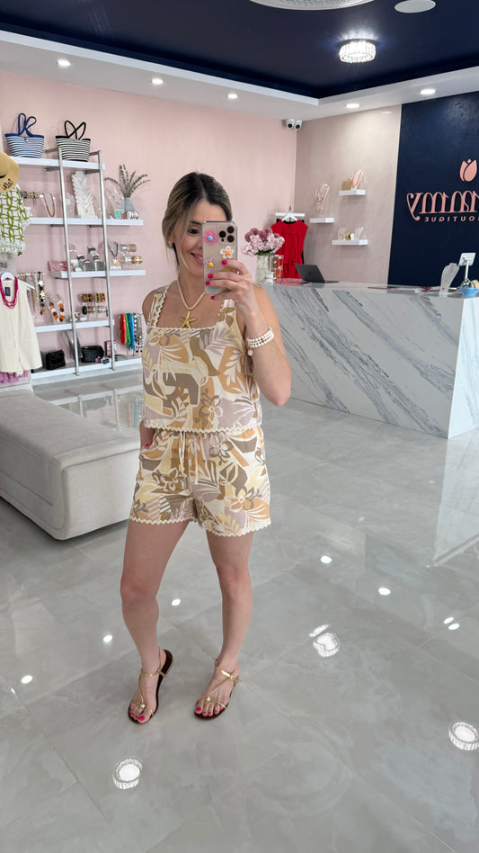 Vacation Printed Top & Short