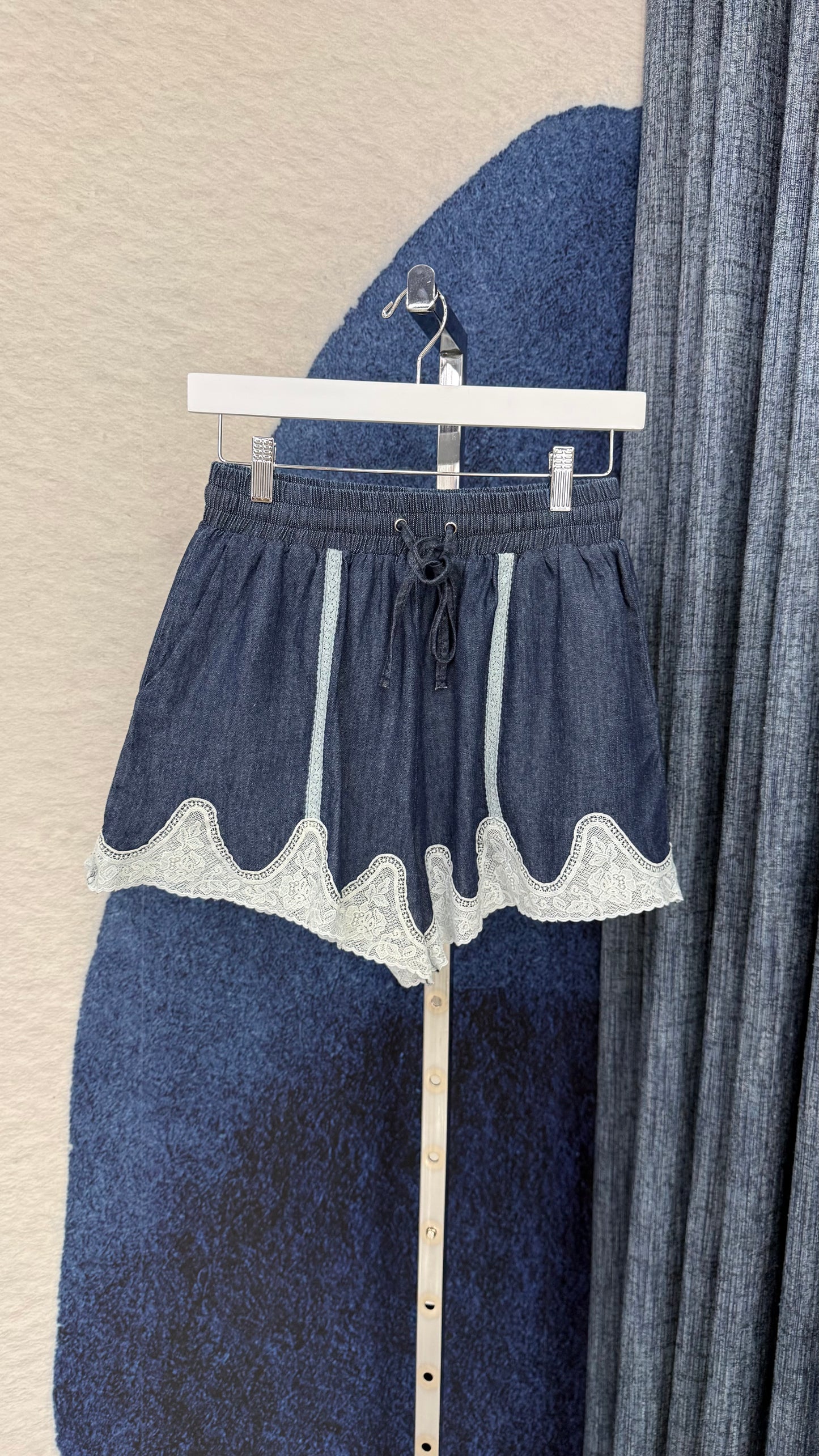 Lace Lightweight Denim Short