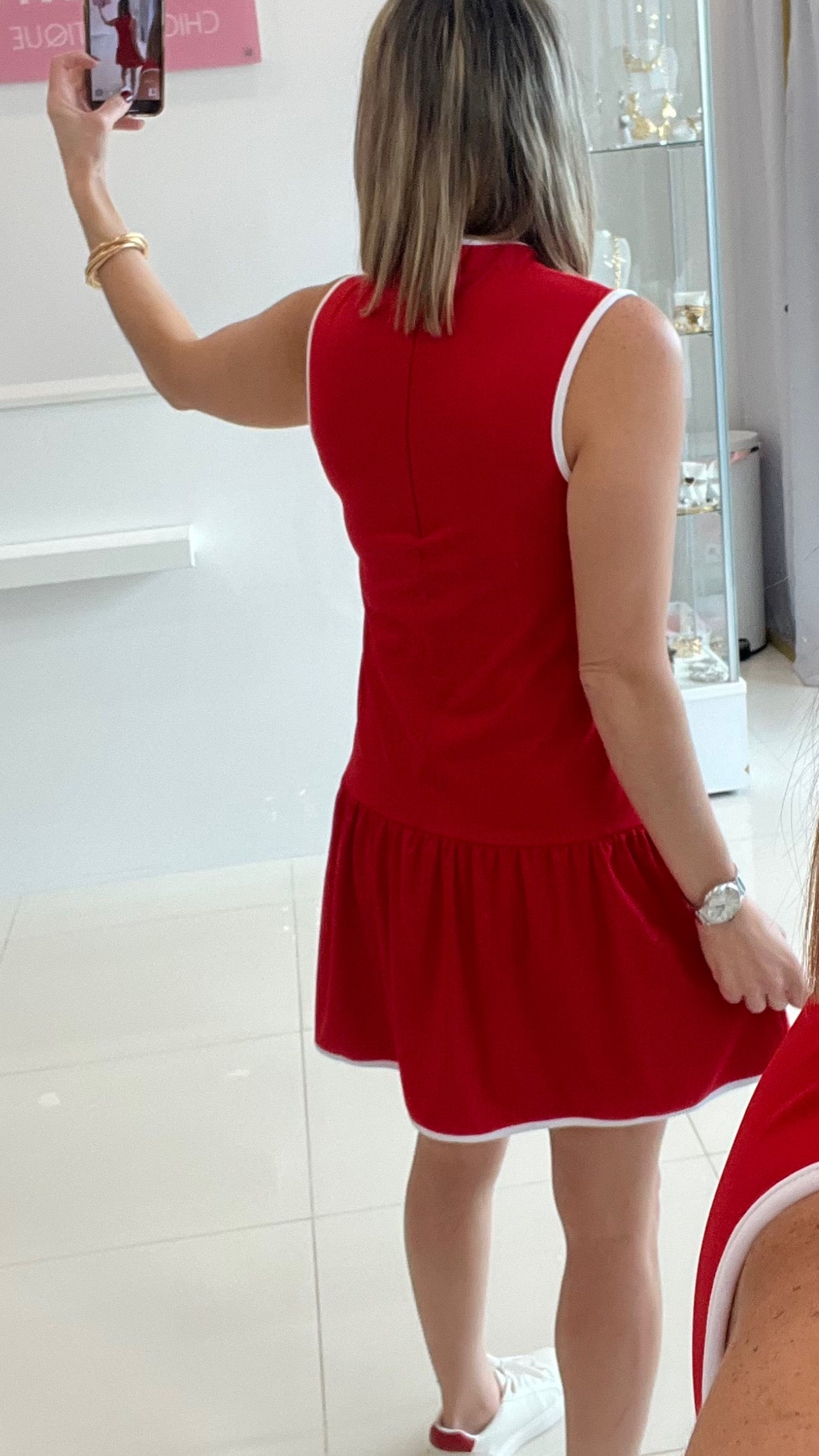 Romper Dress Red