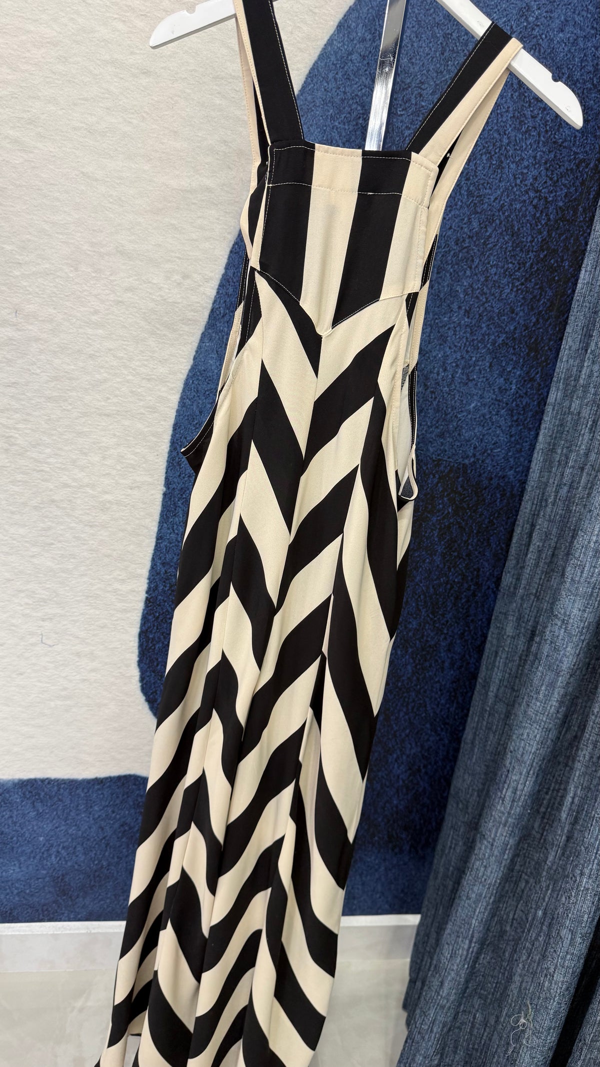 Overall Chevron Print Cream / Black