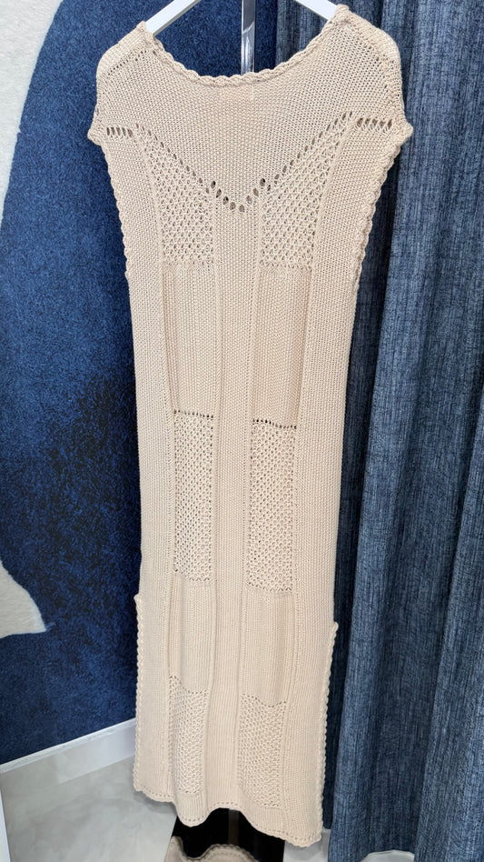 Crochet Knit cover Up Natural