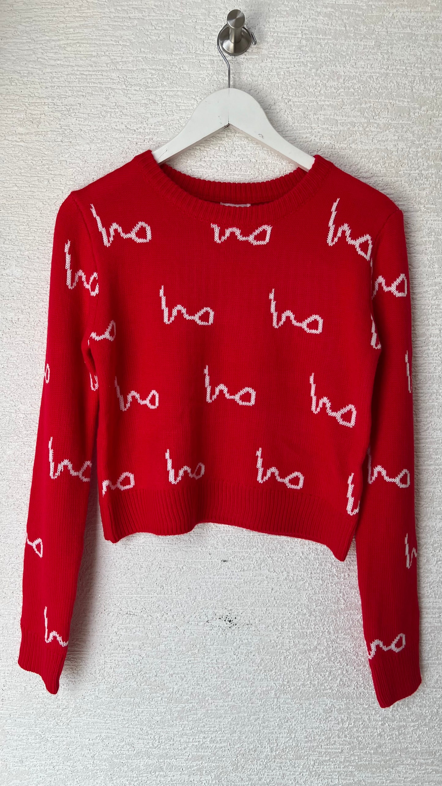 ho ho Printed Sweater Red