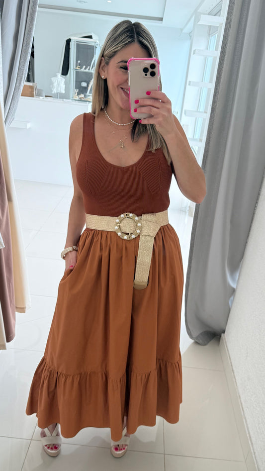 Camel & Knit Dress