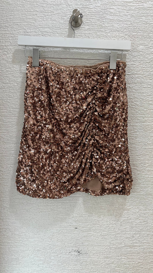 Sequins Skirt Copper Rose