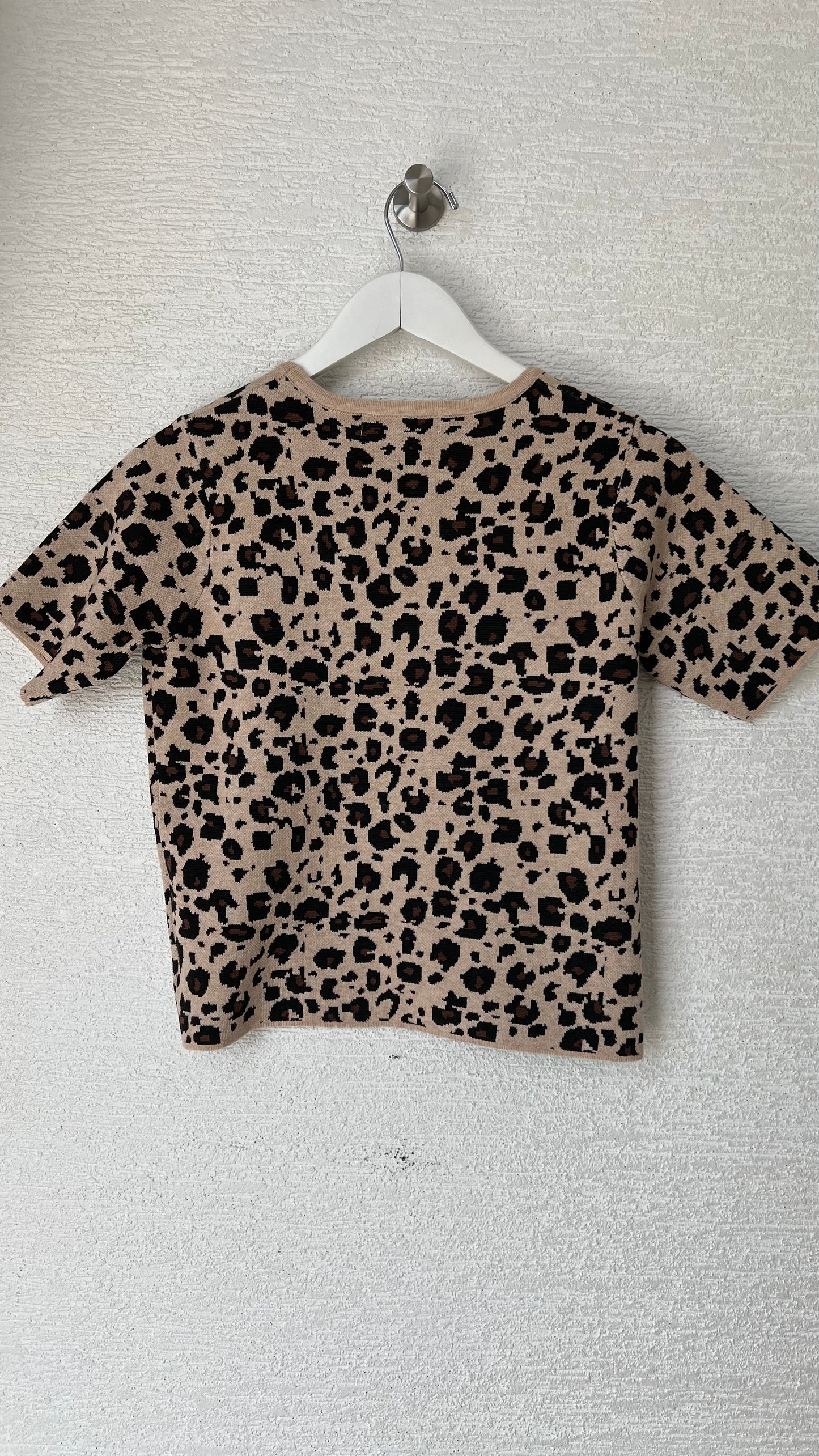 Leopard Short Sleeve Sweater