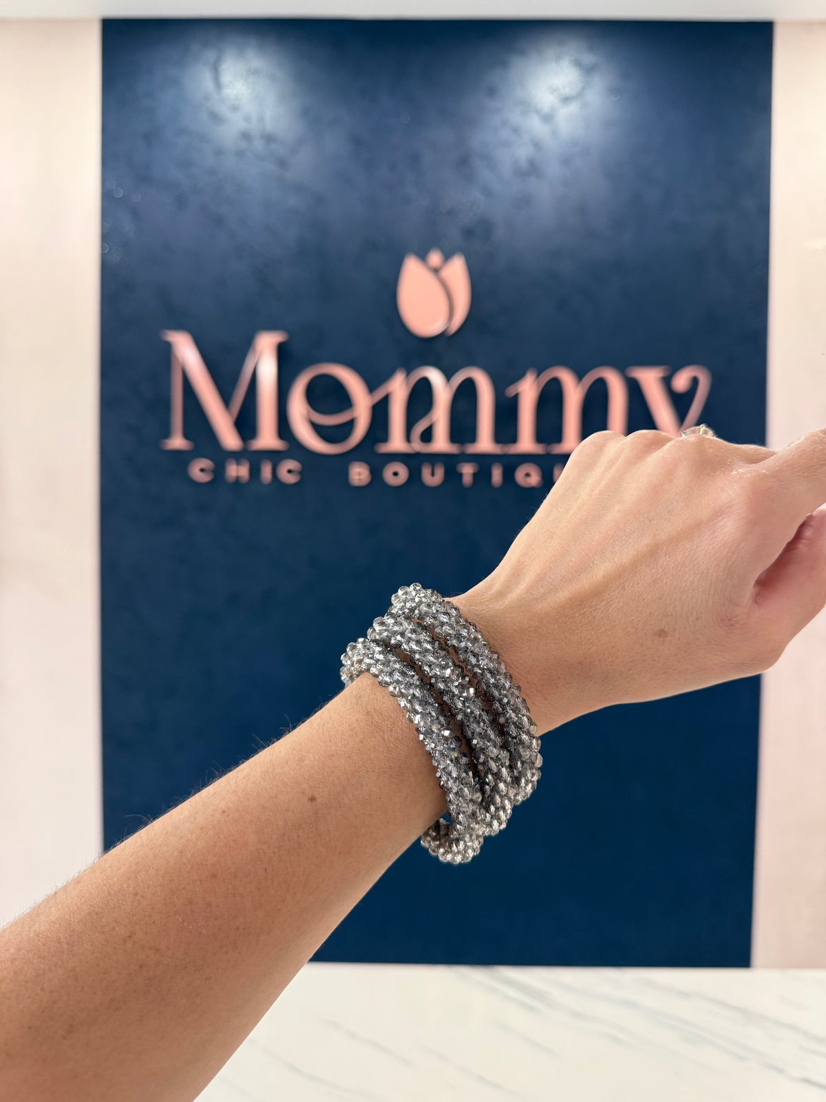 Beaded Bracelet Bundle Gray