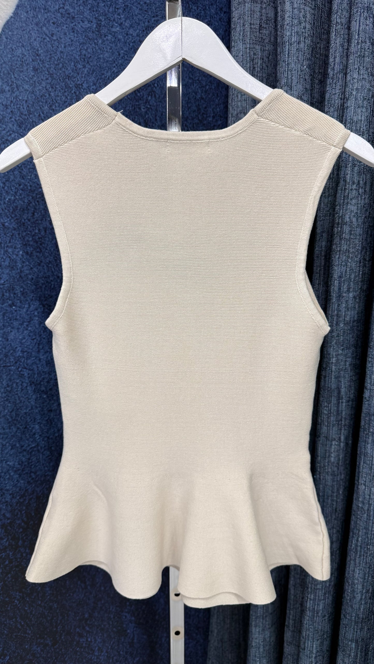 Peplum knit Top Taupe