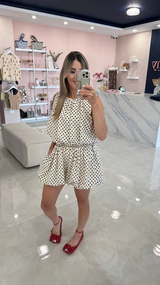 Polka Dots Bubble Top & Short Set