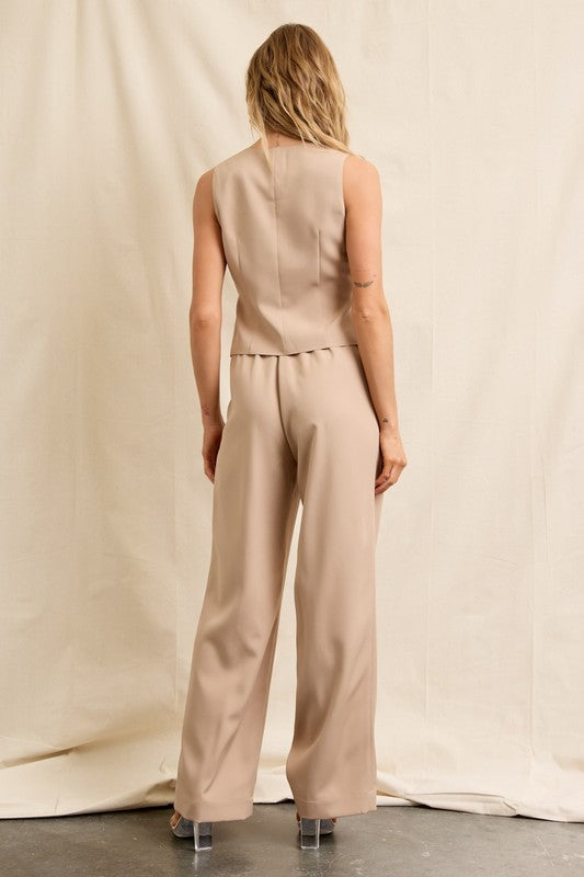 Polyester Pant Taupe