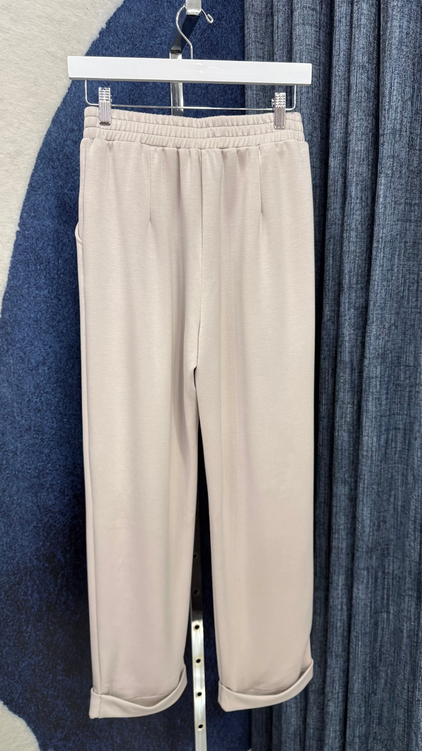 Half Zip Sweater & Pleated Pant Stone