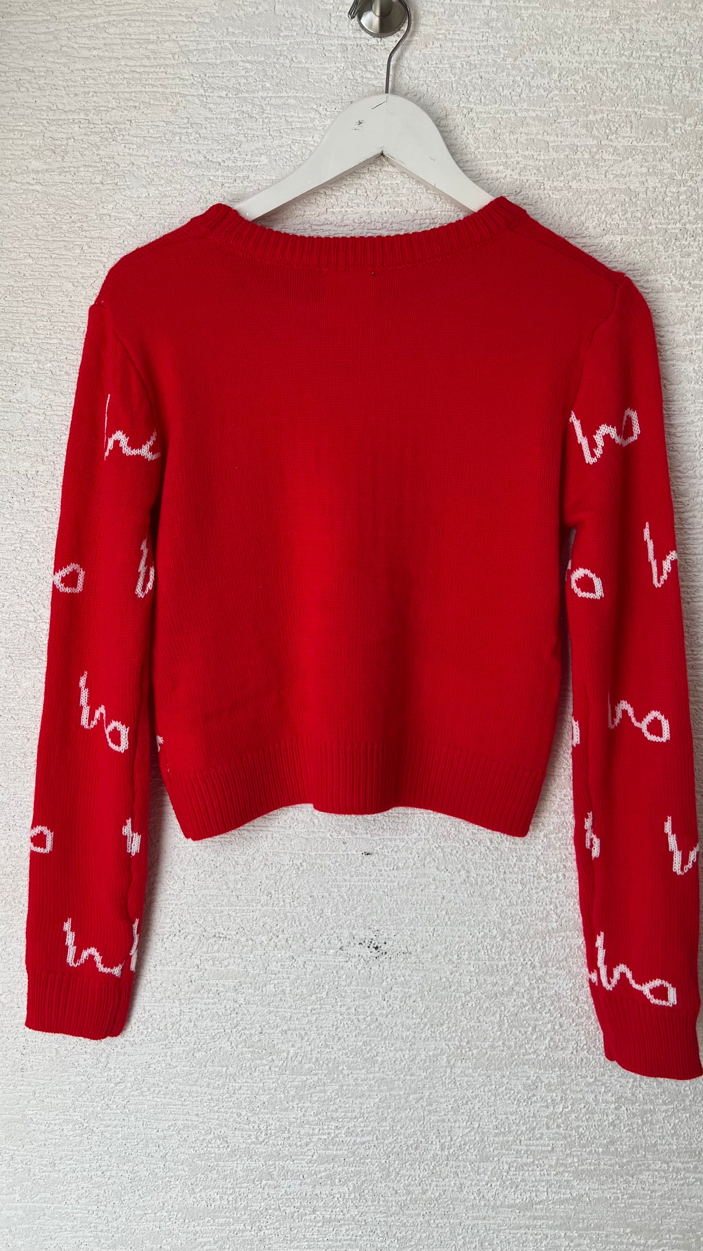 ho ho Printed Sweater Red