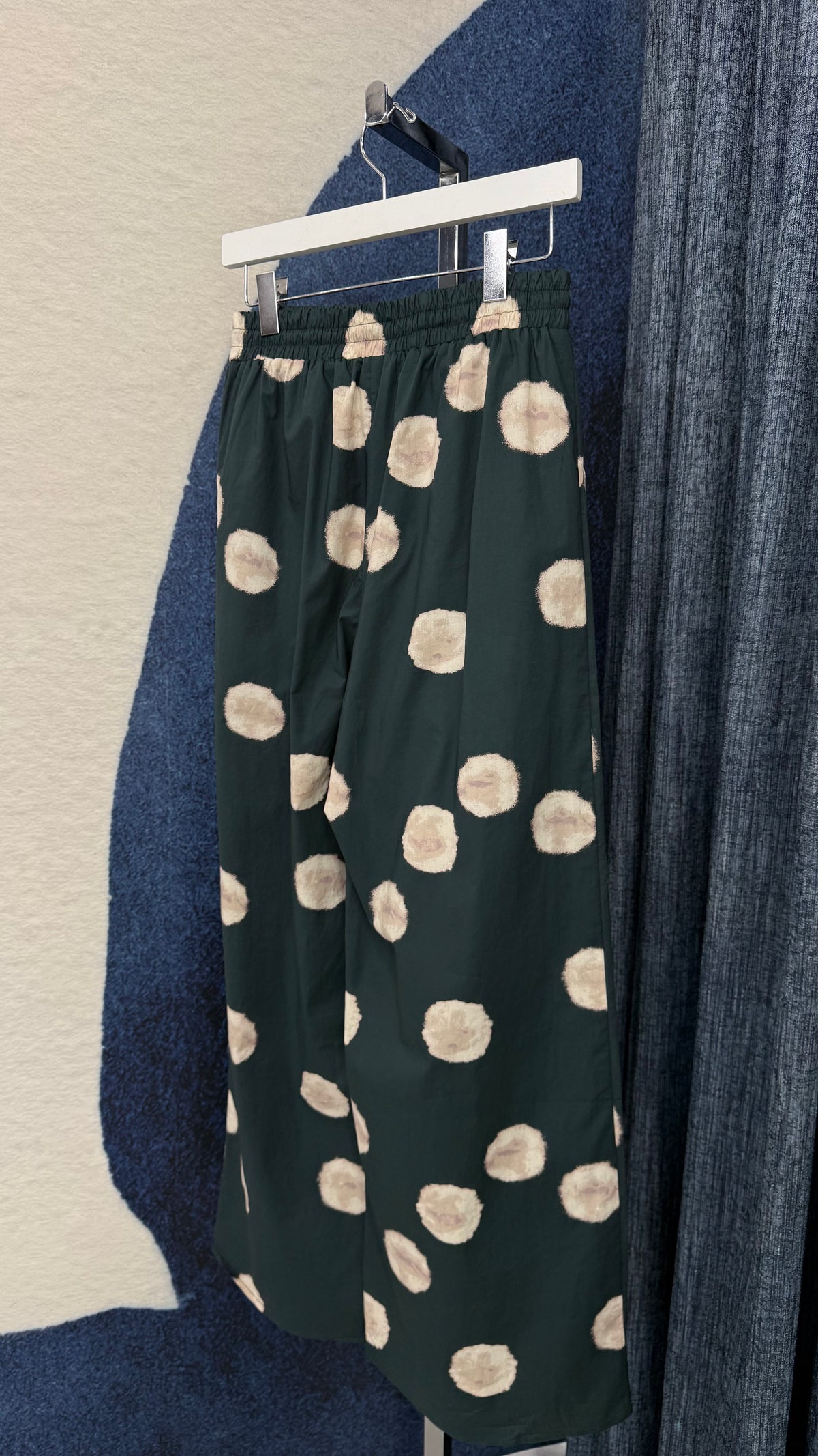 Cotton Wide Leg Pant Green