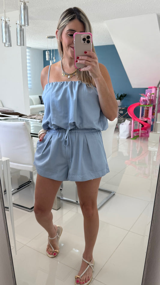 Top Bubble & Short Blue