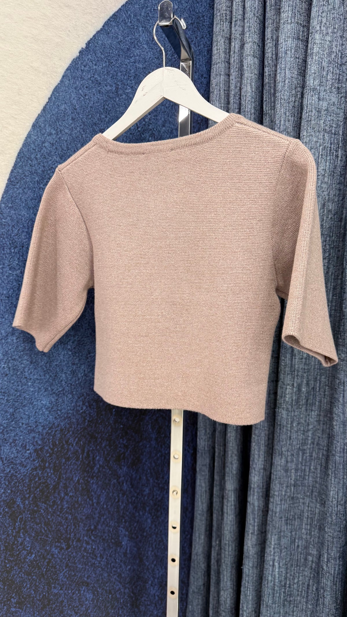 Sweater Button Top Taupe