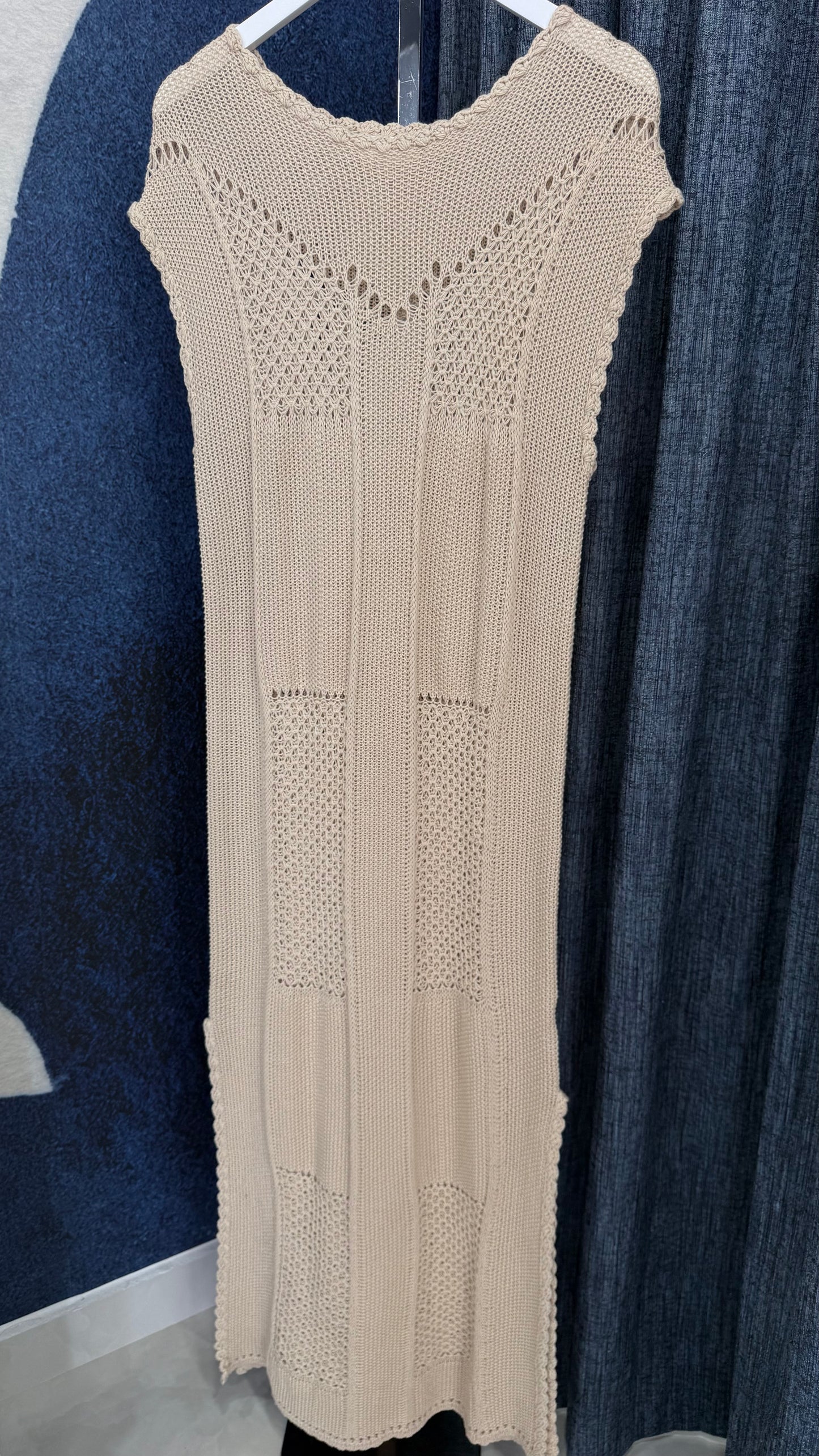 Crochet Knit cover Up Natural