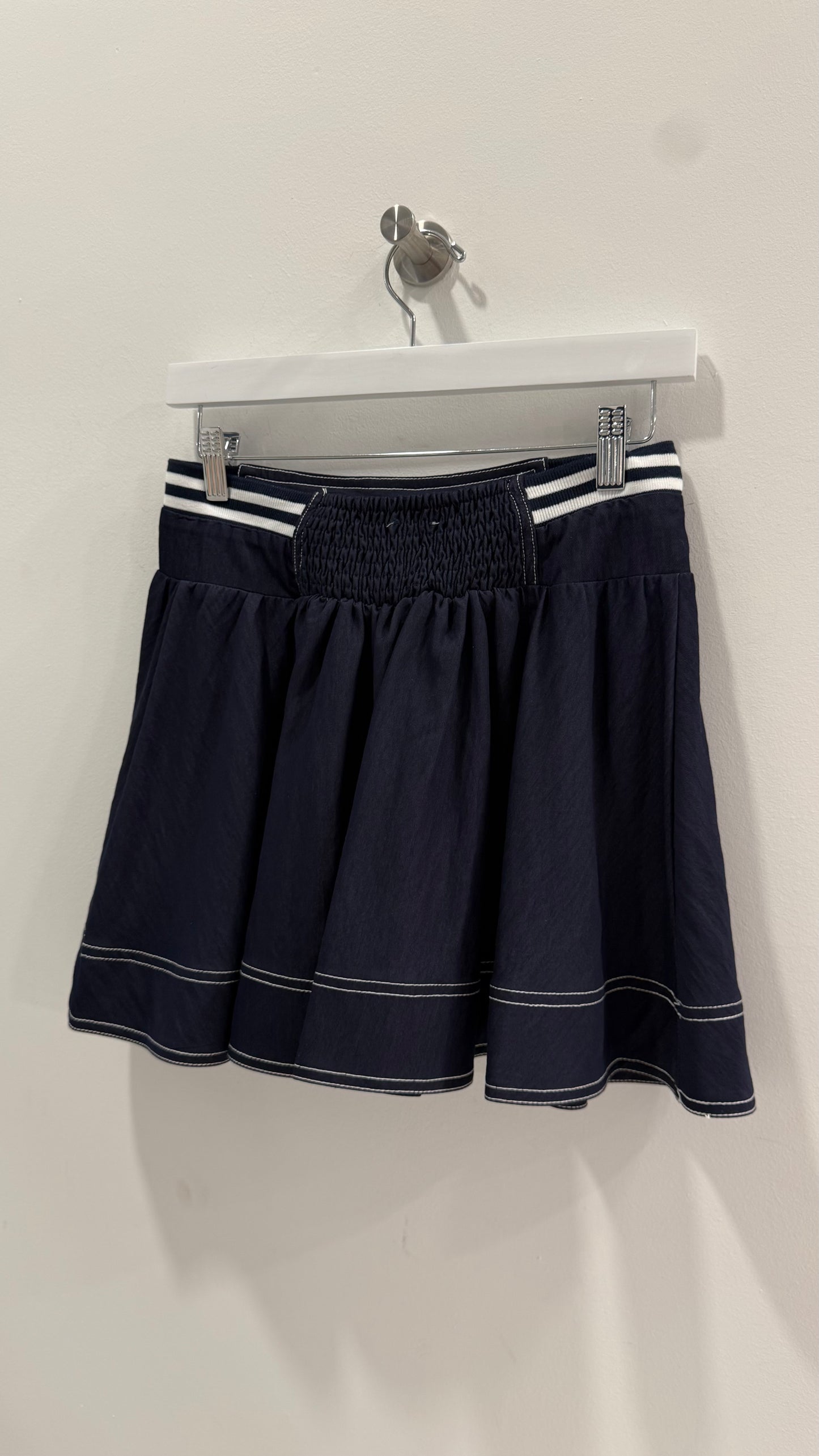 Contrast Navy Skort