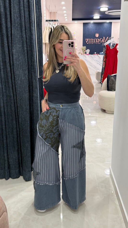 Tencel Denim Star Patch Pant