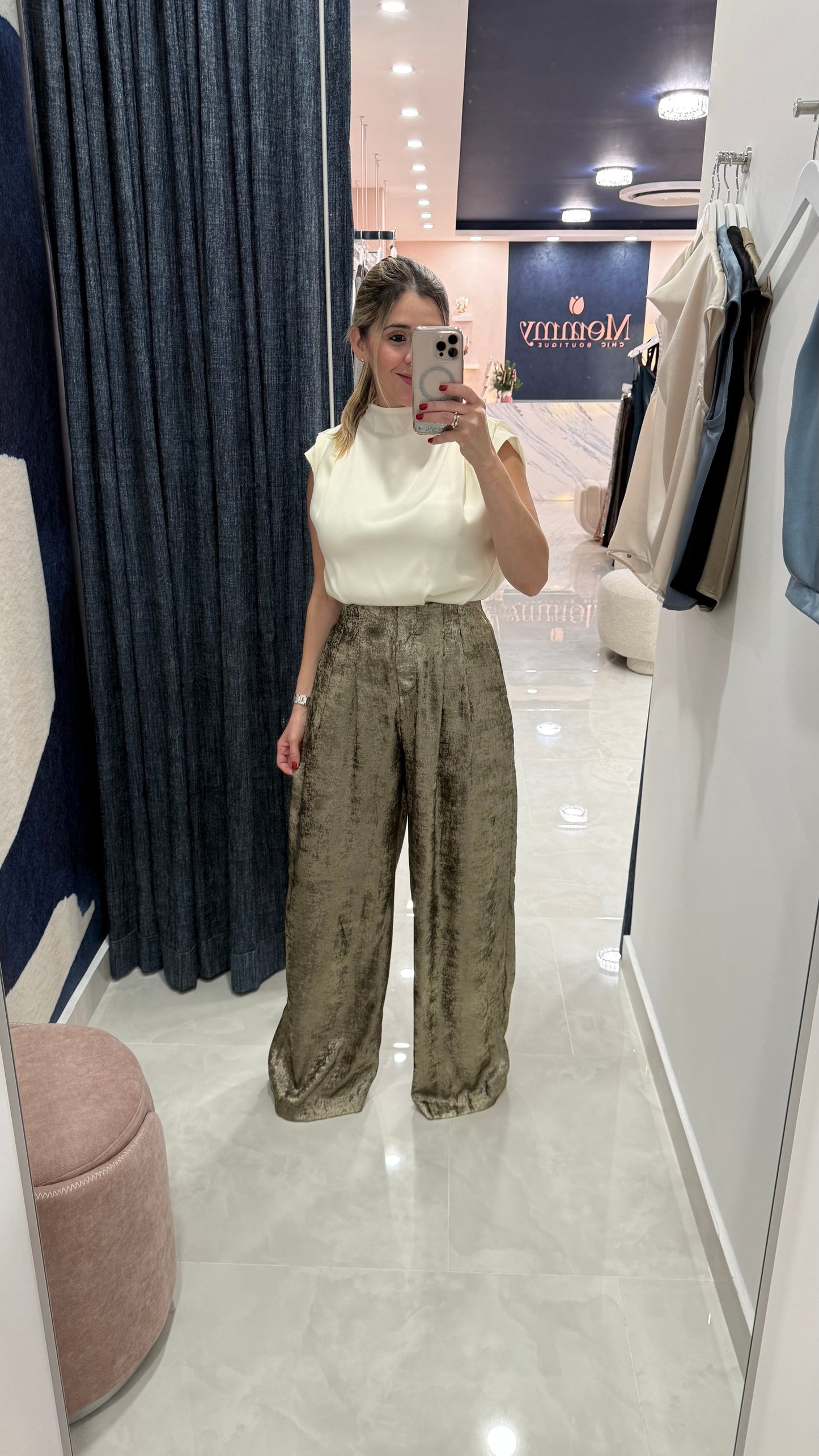 High Waist Pant Gold