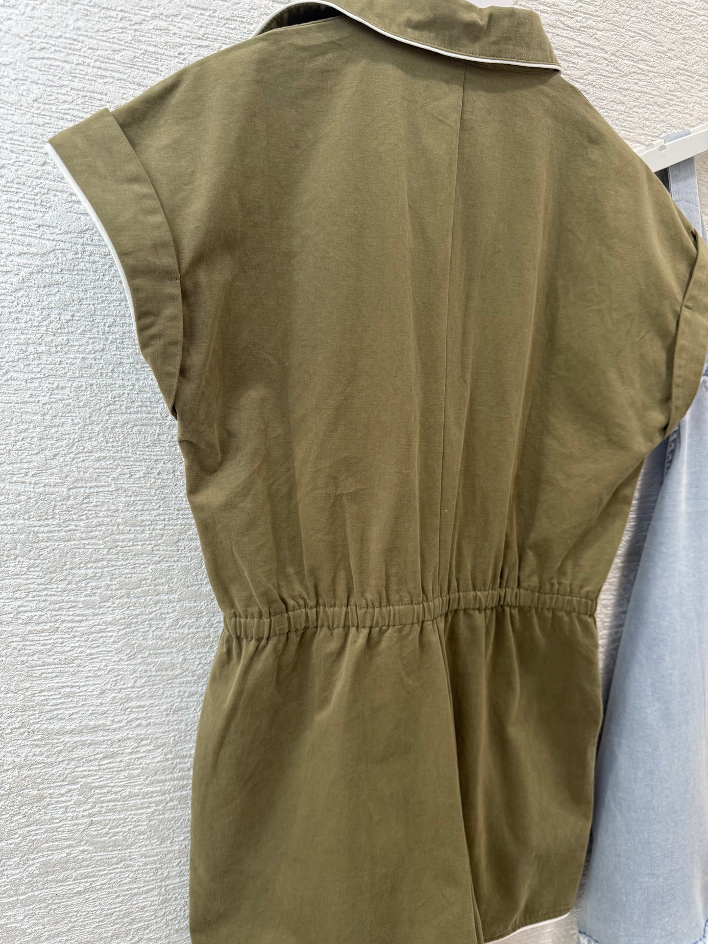 Romper Contrast Olive