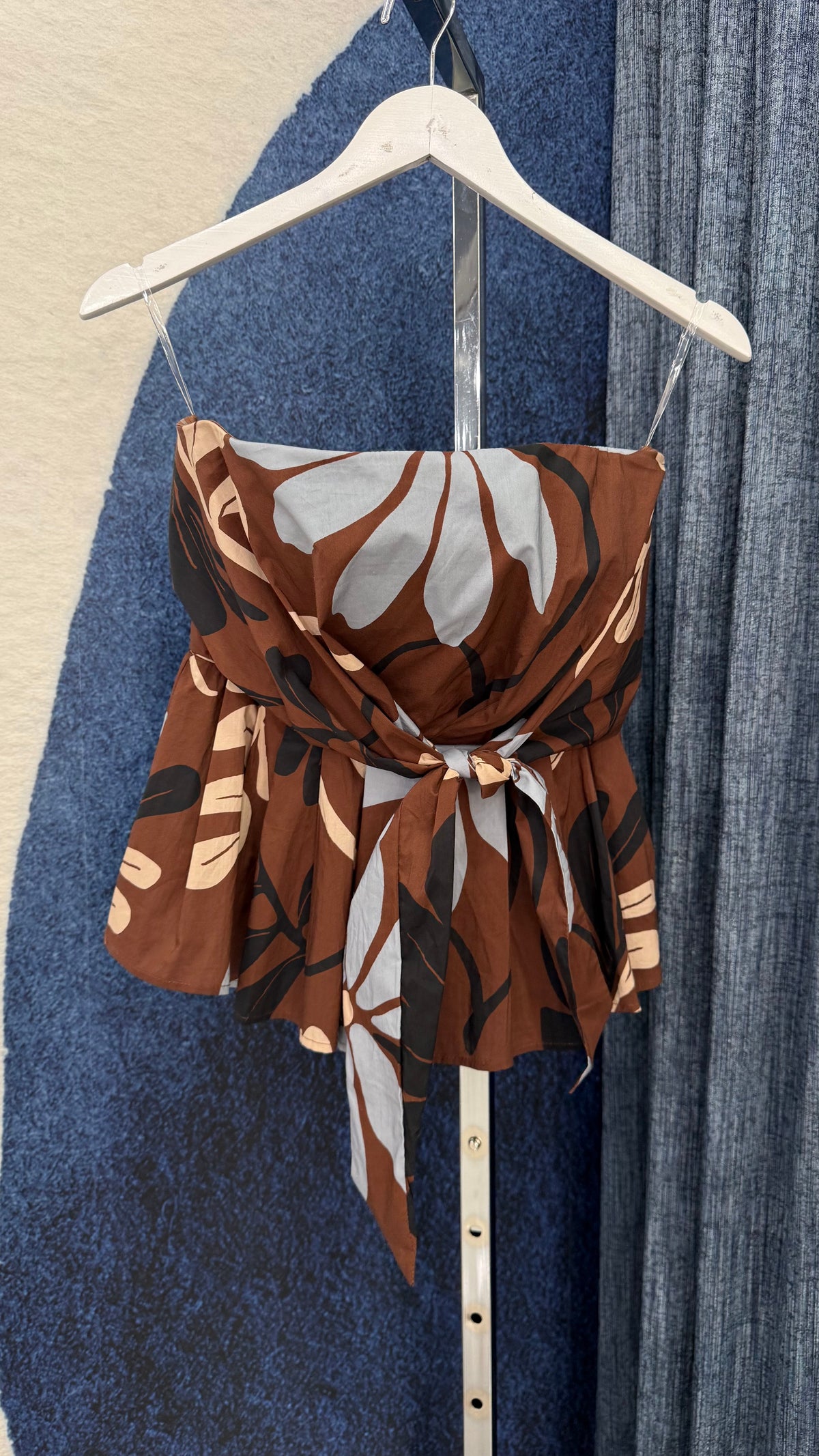 Printed Strapless Top
