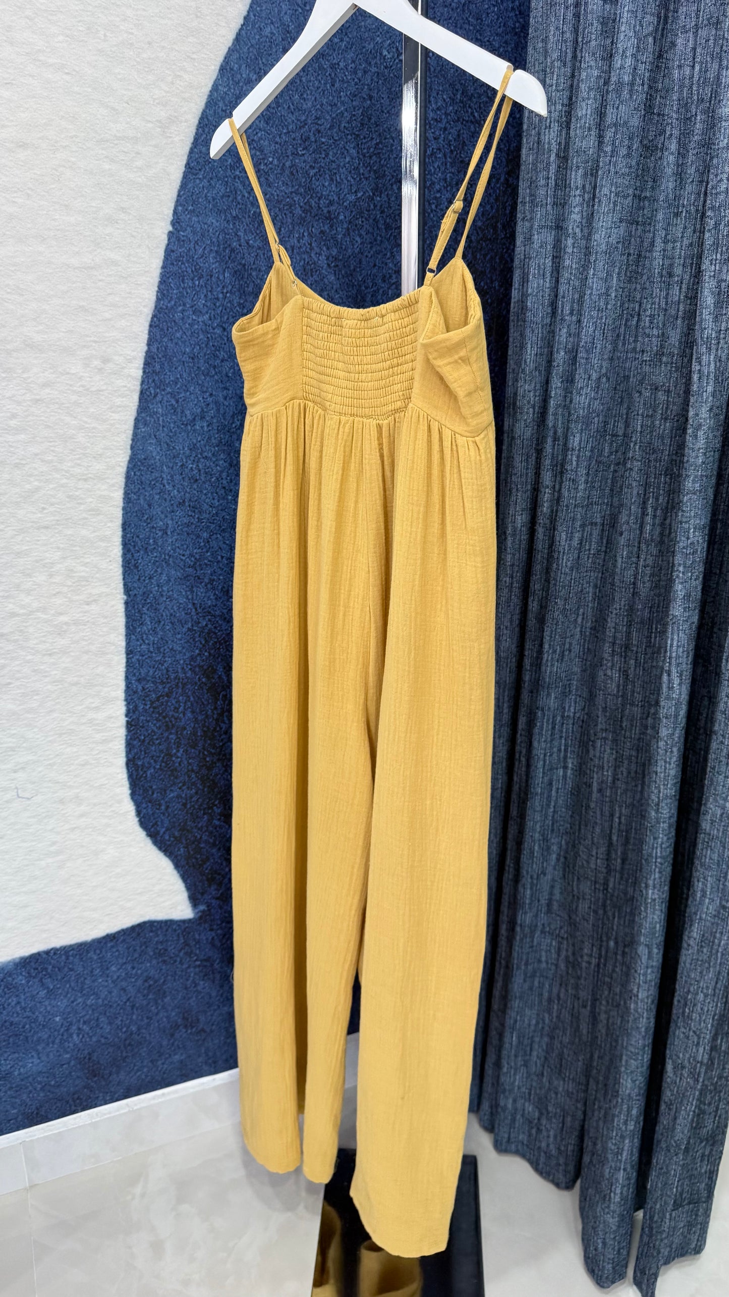 Gauze Cami Jumpsuit Mustard