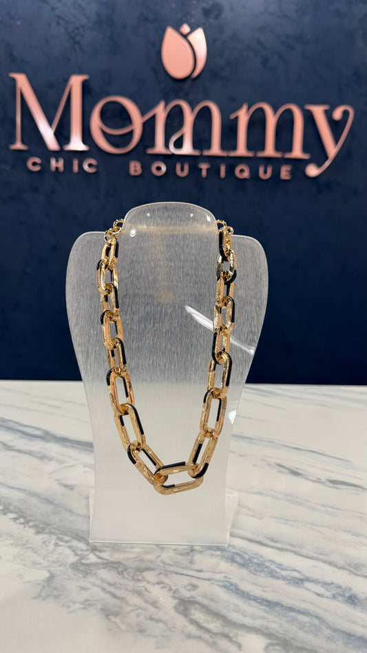 Gold / Black Chain Necklace
