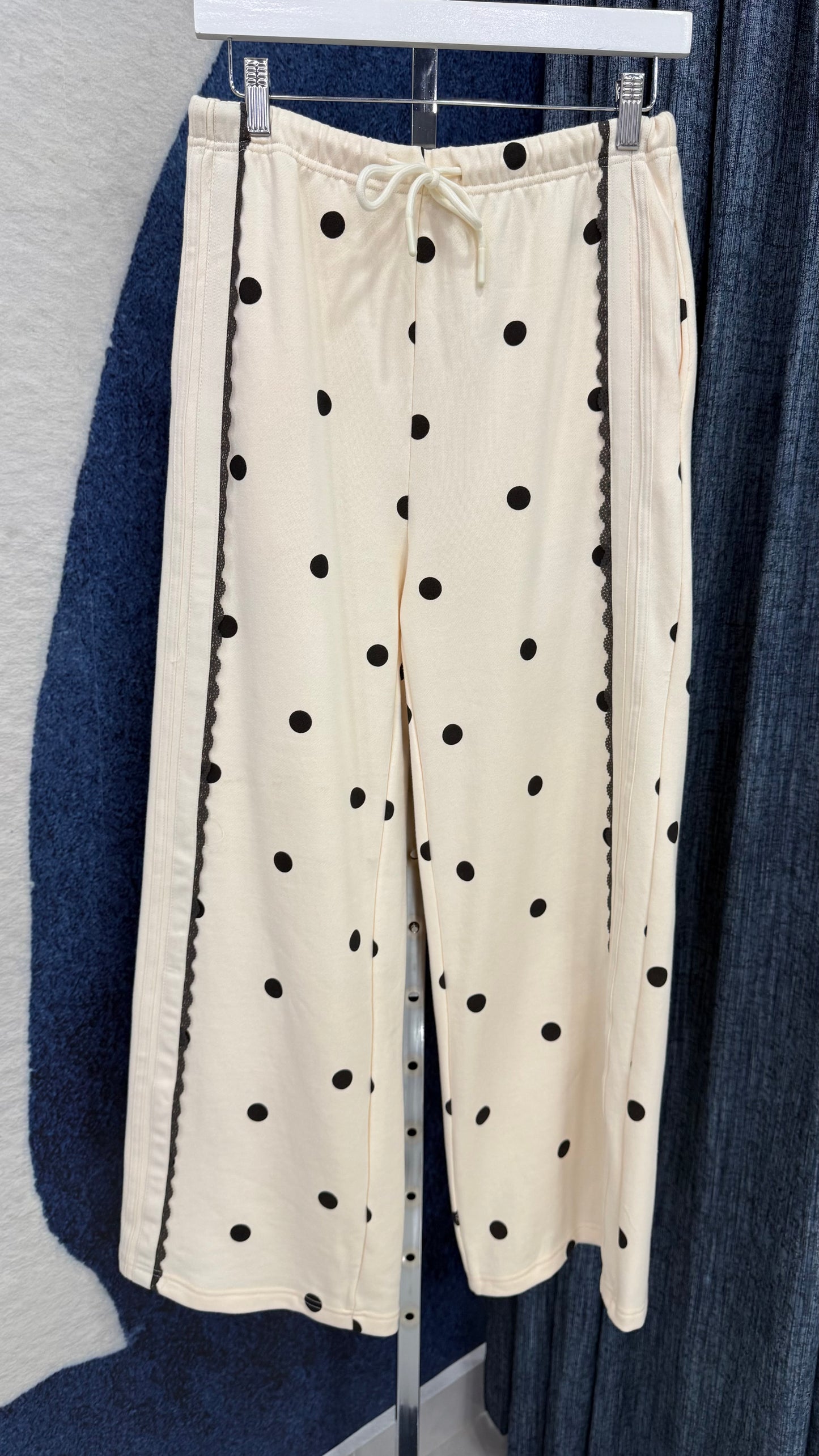 Polka Dot Sweater & Pant Set Cream / Black