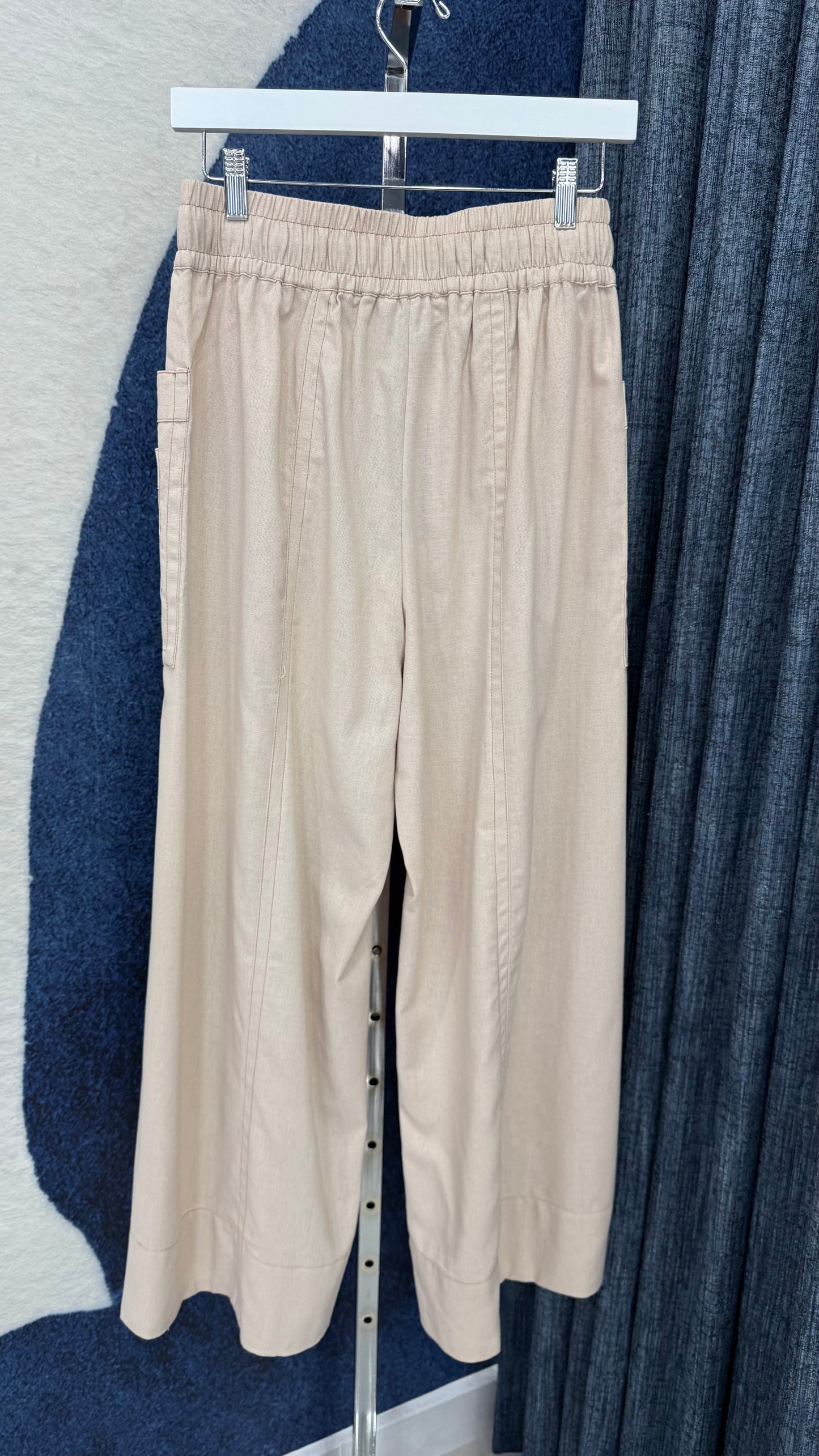 Linen Wide Leg Pant Oatmeal
