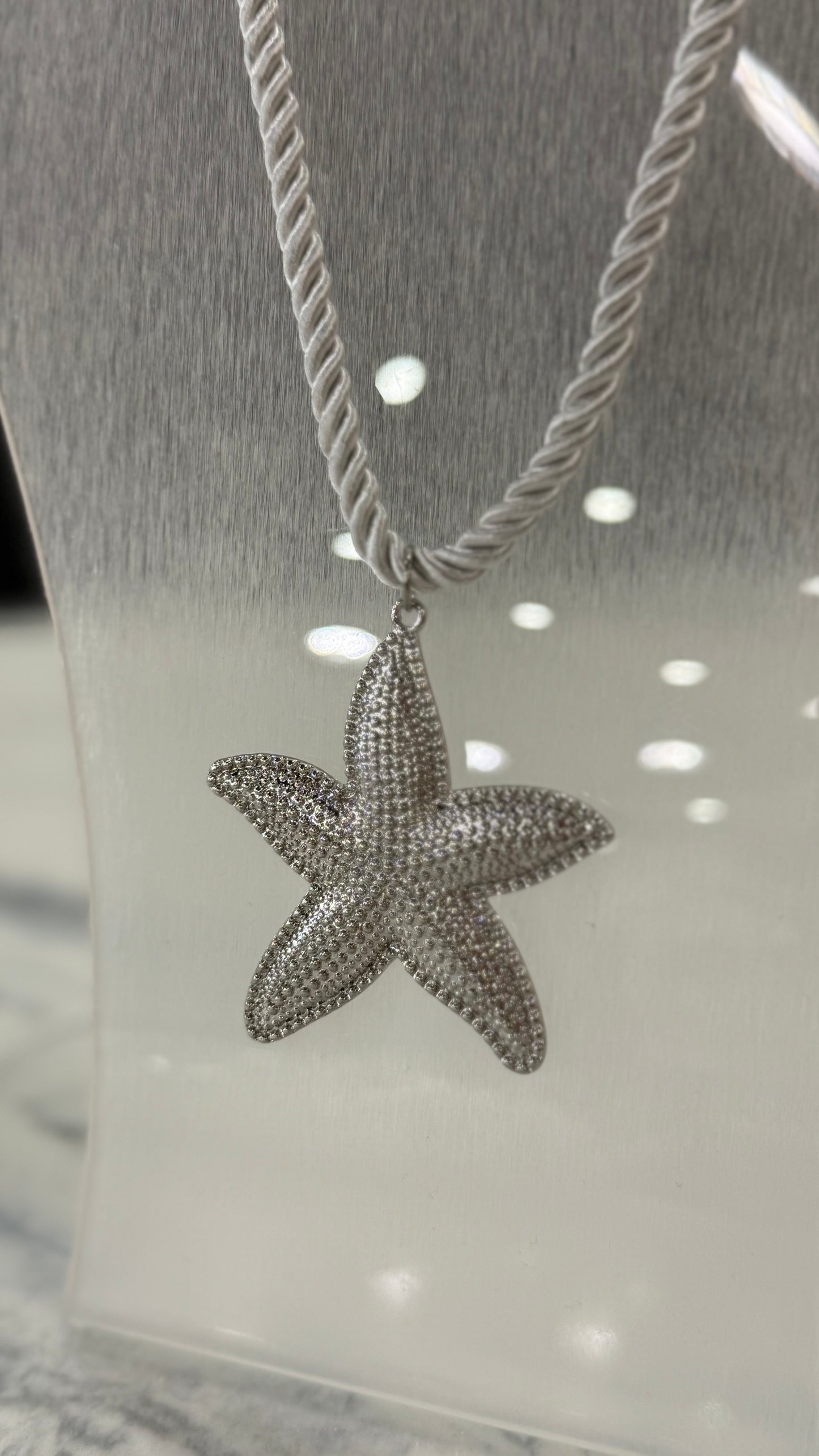 Starfish Silver Rope Necklace