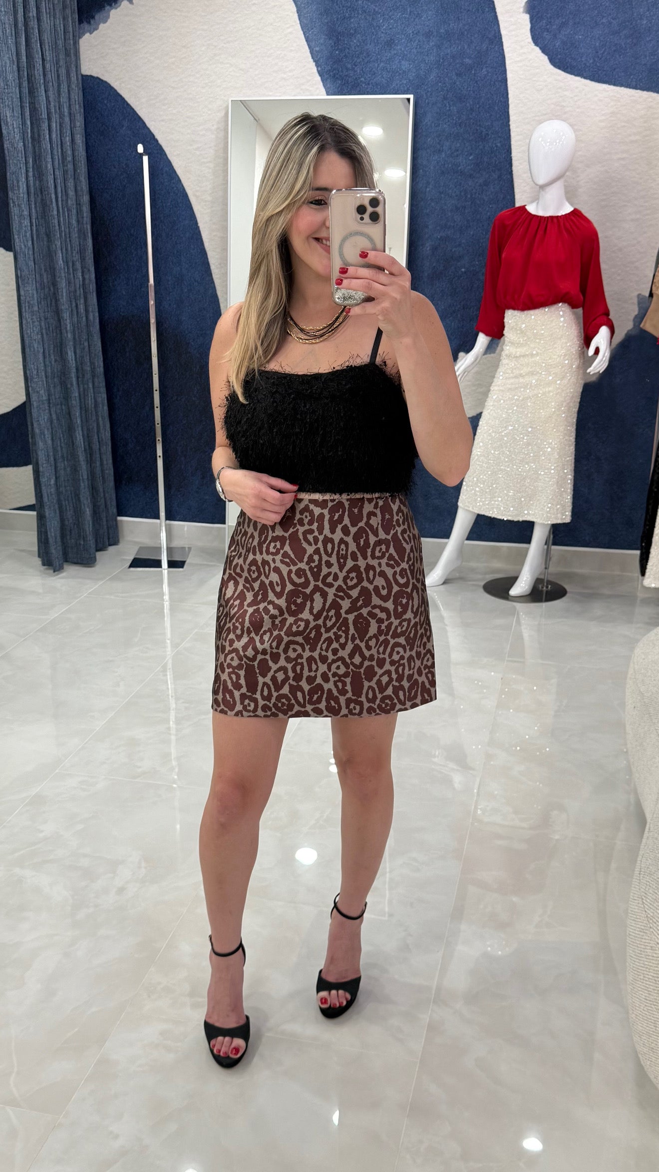 Printed Skirt Brown