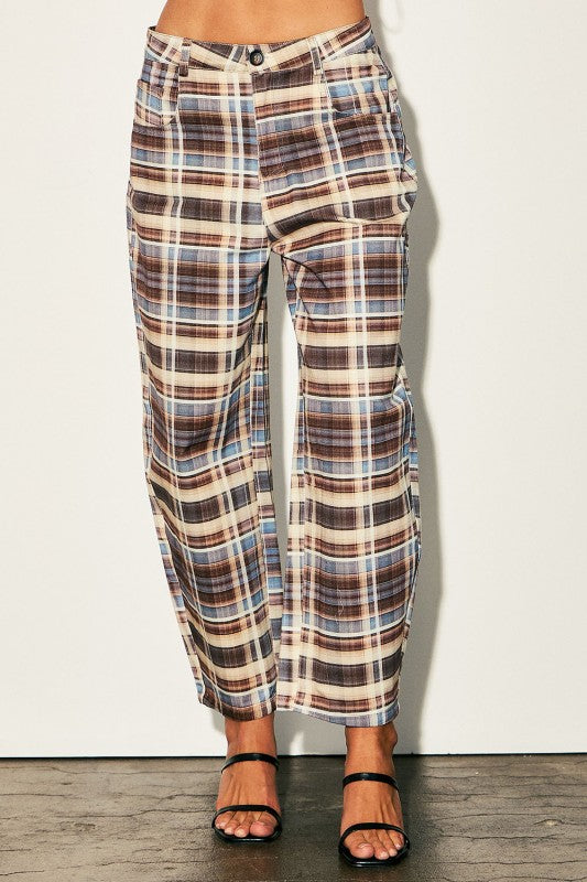 Plaid Halter Top & Pant Set