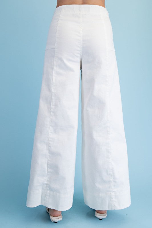 Wide Leg Lightweight Denim Off White