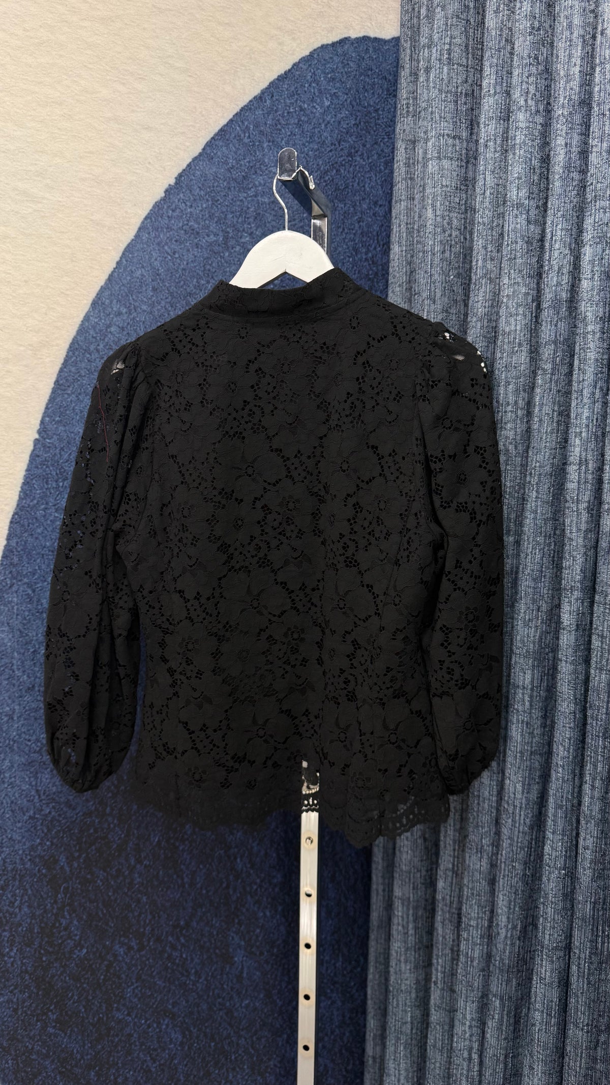 3/4” Sleeve Mandarín Top Black