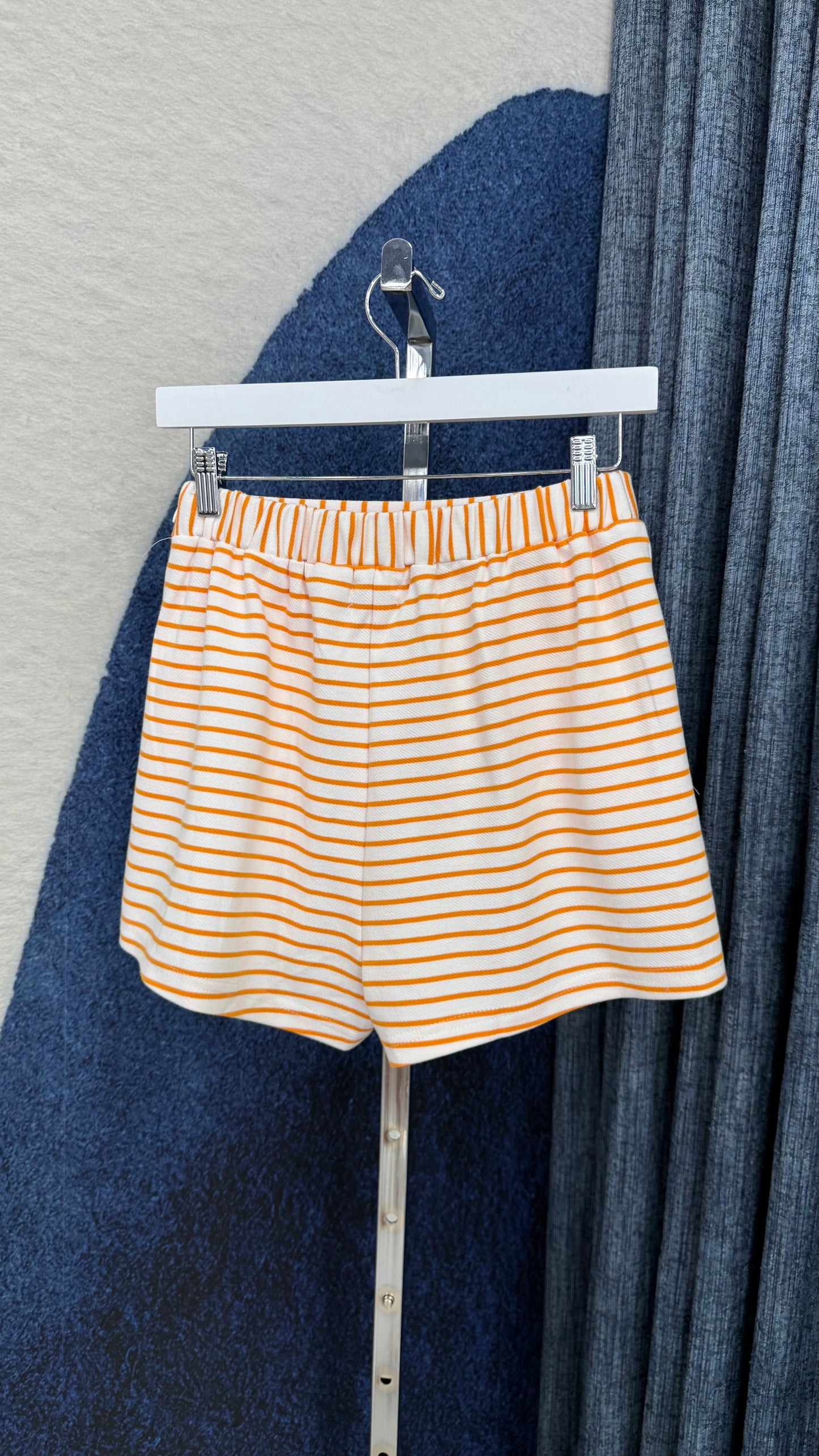 Stripe Top & Short Set Orange