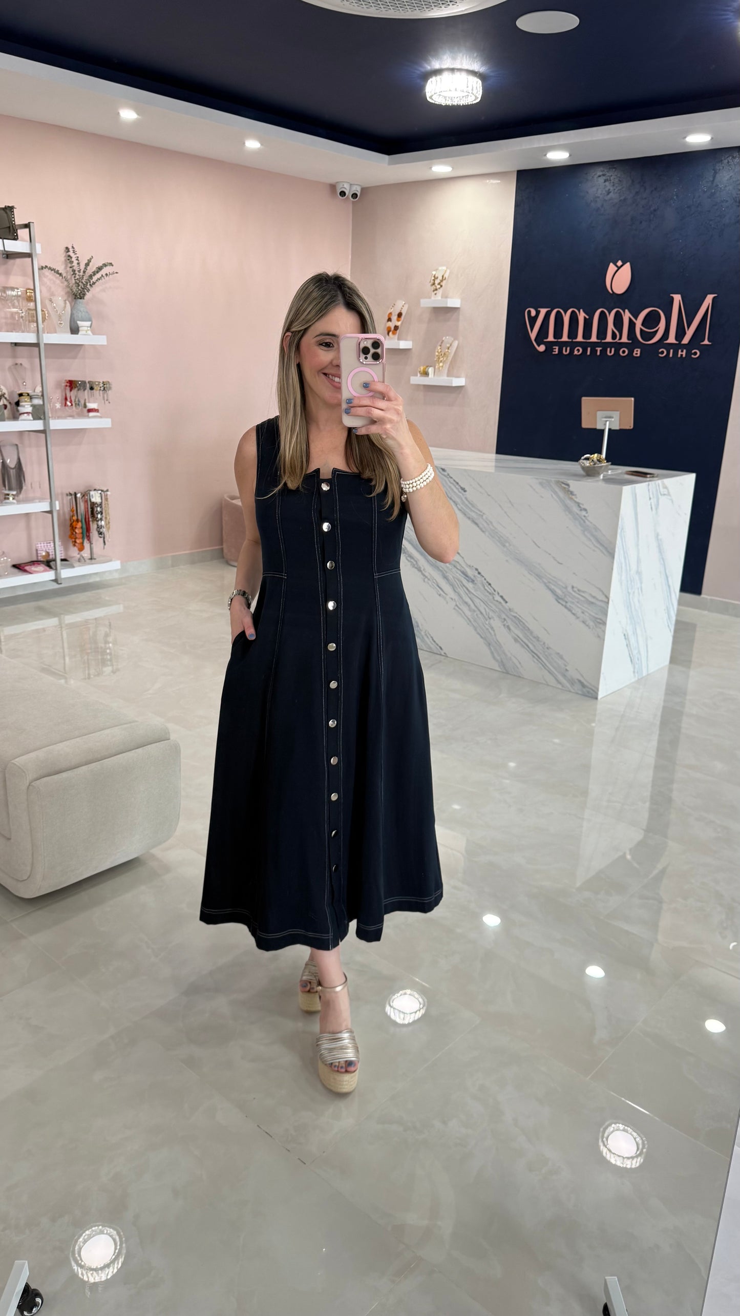 Midi Dress Navy