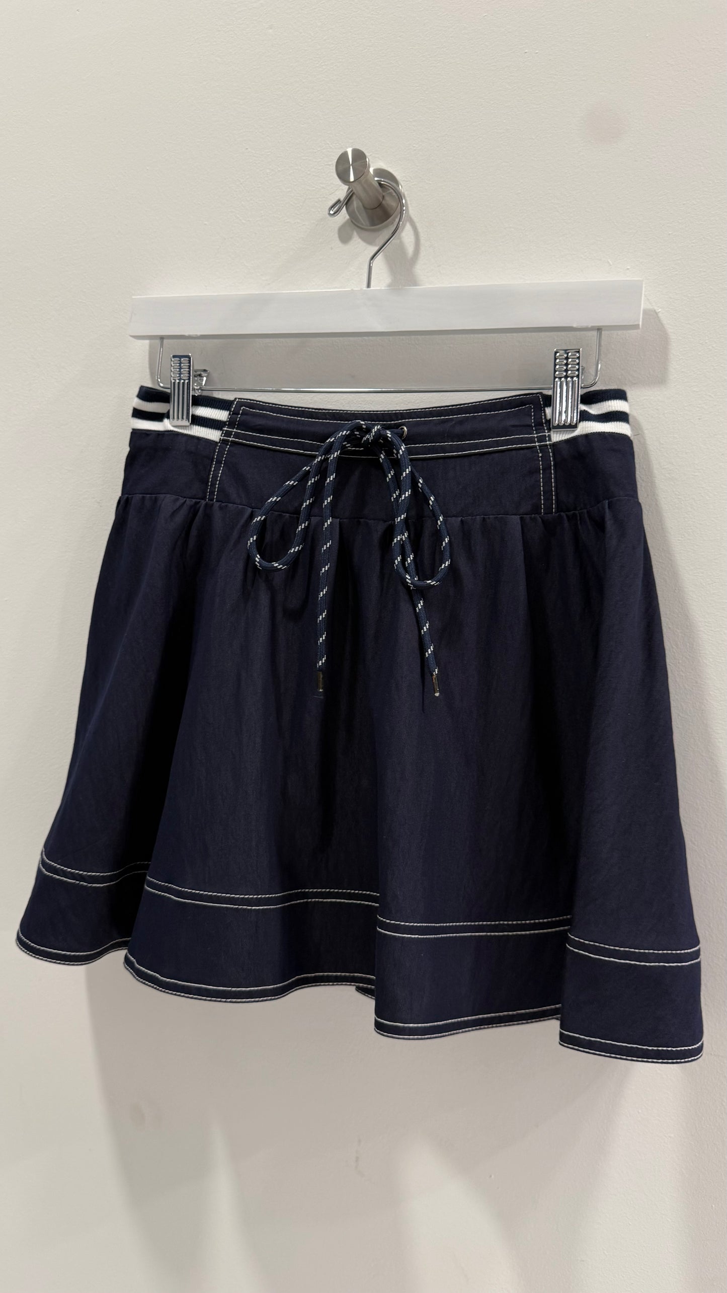 Contrast Navy Skort